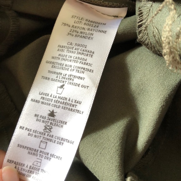 NEW! Edgy Green Coated Pants I Love‎ Tyler Madison - Picture 9 of 9